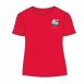 women's t-shirt fire red small logo